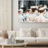 Obraz: A group of beautiful graceful ballerinas in white dresses and