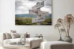 Obraz: Ability, motivation and attitude text on wooden sign post outdoors