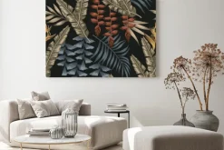 Obraz: Abstract color tropical seamless black background