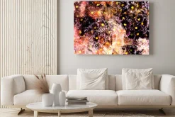 Obraz: Abstract floral composition with small chrysanthemums on grunge