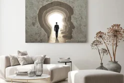 Obraz: Abstract man head corridor