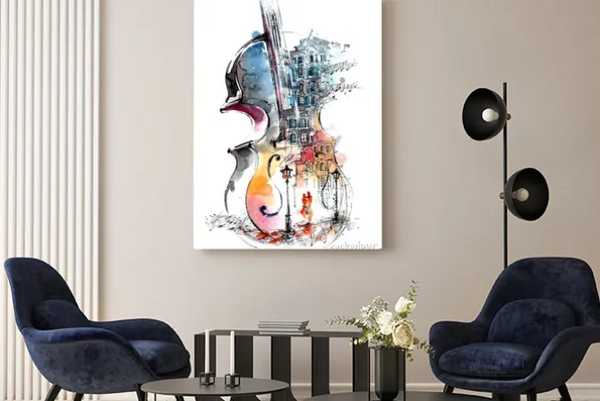 Obraz: Abstrakcja muzyczne miasto