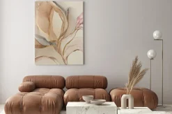 Obraz: Abstrakcja w stylu akwareli ze złotymi elementami