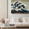 Obraz: Abstrakcja wielkiej fali w kanagawie