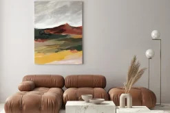 Obraz: Abstrakcja wyżyn w kolorach ziemi