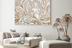 Obraz: Abstrakcyjna kobieta wśród ornamentów