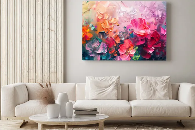 Obraz: Abstrakcyjna koncepcja barwne kwiaty polne