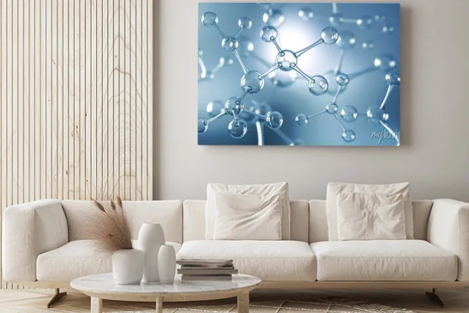 Obraz: Abstrakcyjna tła atomu lub struktury cząsteczki, medyczne tła,