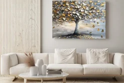 Obraz: Abstrakcyjne drzewo w stylu olejnym z efektem 3d