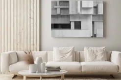 Obraz: Abstrakcyjne konstrukcje betonowe, kwadrat tło