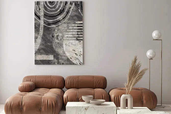 Obraz: Abstrakcyjne kształty w stylu grunge