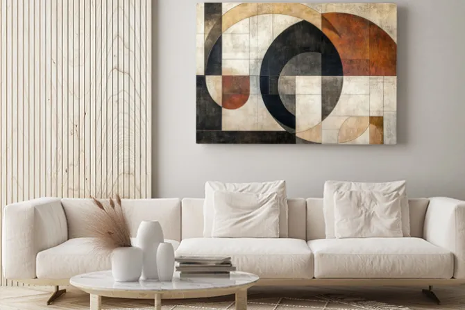 Obraz: Abstrakcyjne kształty geometryczne nowoczesny wzór