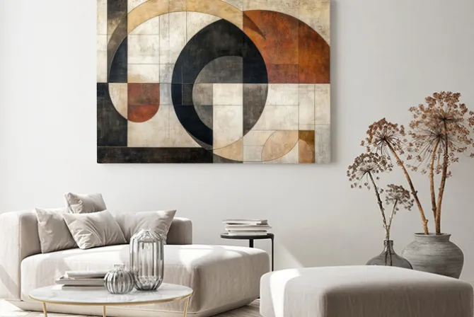 Obraz: Abstrakcyjne kształty geometryczne nowoczesny wzór