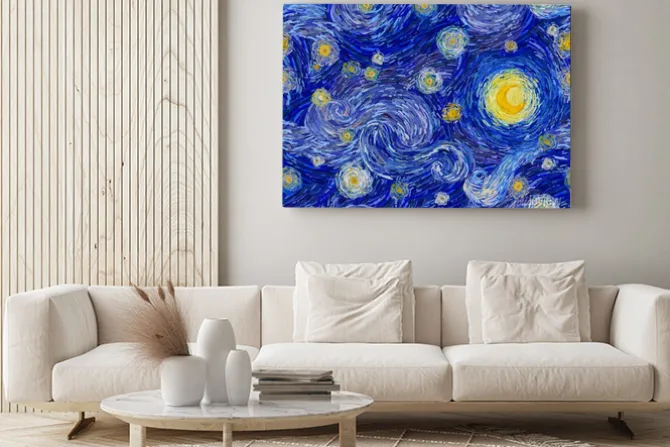 Obraz: Abstrakcyjne niebo noc w stylu vincenta van gogha