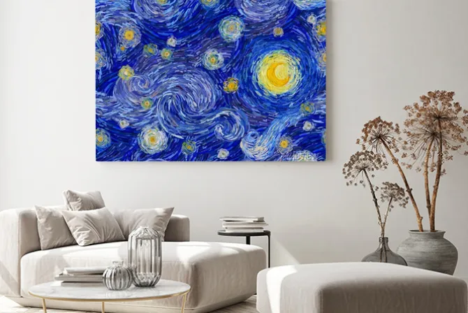 Obraz: Abstrakcyjne niebo noc w stylu vincenta van gogha