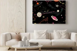 Obraz: Abstrakcyjne planety i gwiazdy