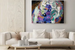 Obraz: Abstrakcyjne przedstawienie kobiet we wzorzystej scenerii