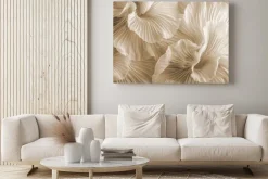 Obraz: Abstrakcyjny beżowy kwiat efekt 3d