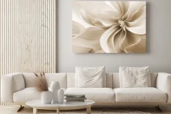 Obraz: Abstrakcyjny beżowy kwiat efekt 3d