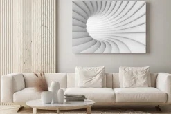 Obraz: Abstrakcyjny biały tunel 3d