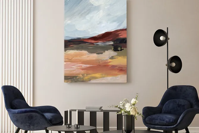 Obraz: Abstrakcyjny krajobraz wyżyn
