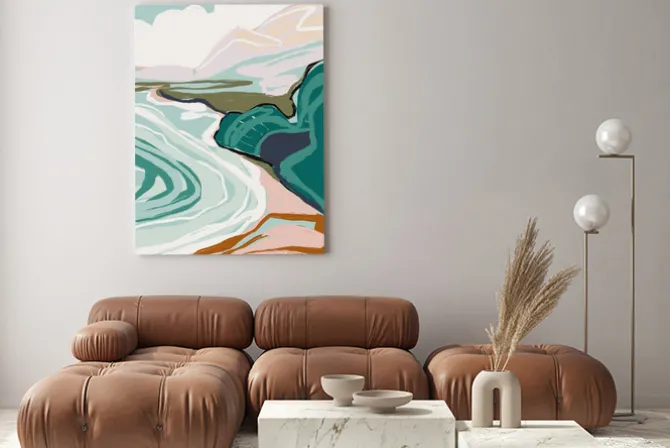 Obraz: Abstrakcyjny krajobraz w stylu nowoczesnym