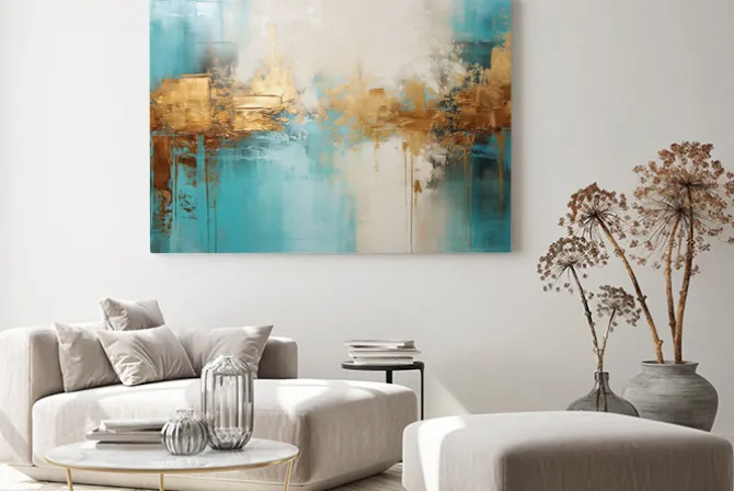 Obraz: Abstrakcyjny malunek w stylu olejnym nowoczesna sztuka