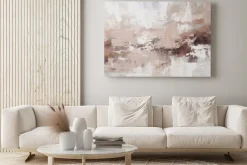 Obraz: Abstrakcyjny malunek beżowa dekoracja