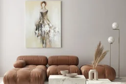 Obraz: Abstrakcyjny malunek kobieta w sukni