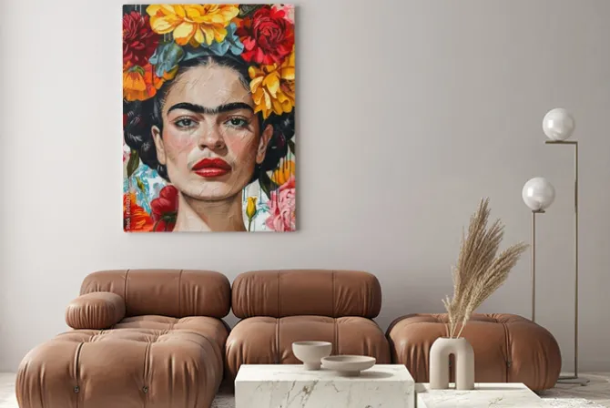 Obraz: Abstrakcyjny portret frida kahlo