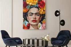 Obraz: Abstrakcyjny portret frida kahlo