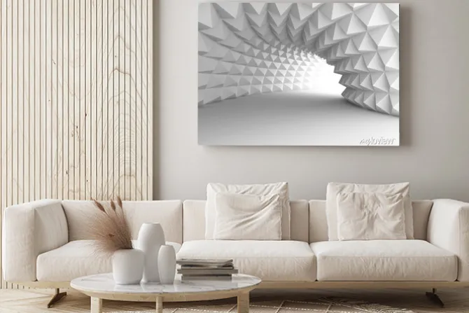 Obraz: Abstrakcyjny tunel z kolcami w 3d