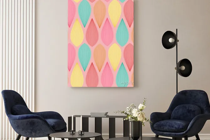 Obraz: Abstrakcyjny wzór retro bezszwowe tło