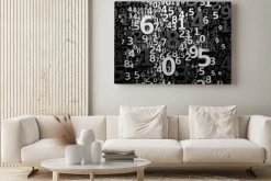 Obraz: Abstrakt 3d liczy tło. projektowanie informacji. algebra, matematyka,