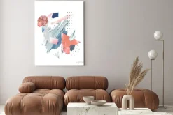 Obraz: Acrylic, oil paint rough smears, blots, texture, watercolor art