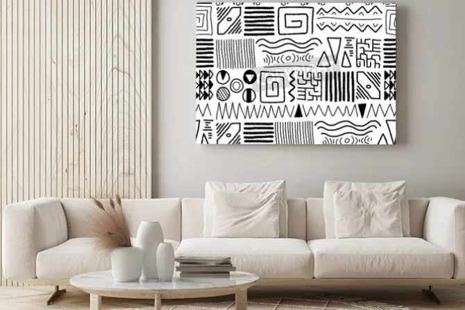 Obraz: African etniczne wzór - rodzime sztuki tła. afryka styl projektowania.