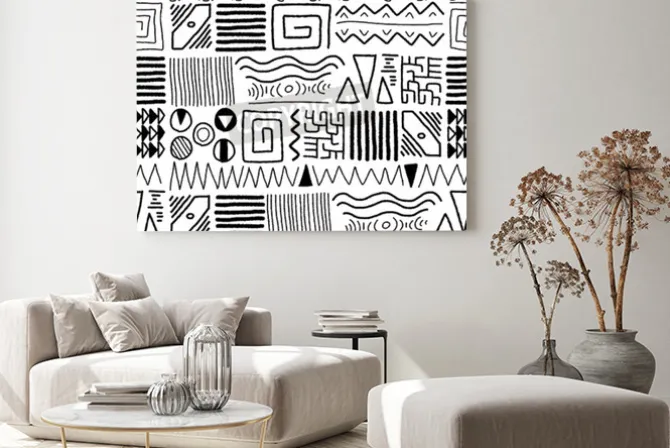 Obraz: African etniczne wzór - rodzime sztuki tła. afryka styl projektowania.