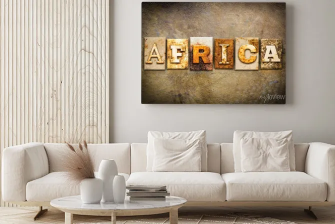 Obraz: Afryka praca typograficznego skóra theme
