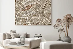 Obraz: Afrykańskie tło w stylu etnicznym ręcznie malowane