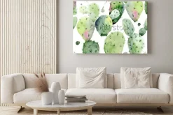 Obraz: Akwarela bezszwowe wzór. akwarela kaktus bezszwowe kwiatowy wzór