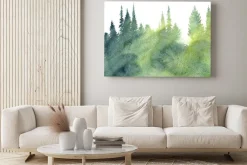 Obraz: Akwarela krajobraz z drzewami