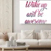 Obraz: Akwarela motywacyjny cytat. "obudź się i być niesamowite".