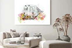 Obraz: Akwarela szkic mumbai lokalnego pociągu w ilustracji wektorowych.