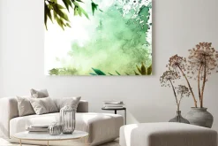 Obraz: Akwarele malowane liście drzew