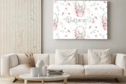 Obraz: Akwareli wiosny ilustracja śliczny easter dziecka królik. królik