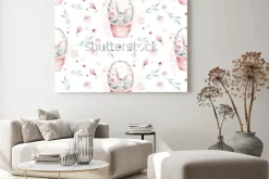 Obraz: Akwareli wiosny ilustracja śliczny easter dziecka królik. królik