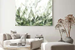 Obraz: Akwarelowe liście na białym tle