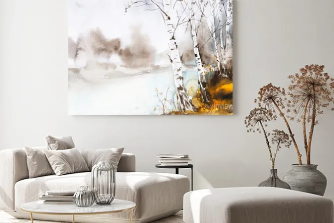 Obraz: Akwarelowy jesienny krajobraz