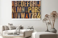 Obraz: Alfabet drewna zabezpieczające typu bloki