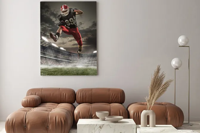Obraz: Amerykański piłkarz w akcji